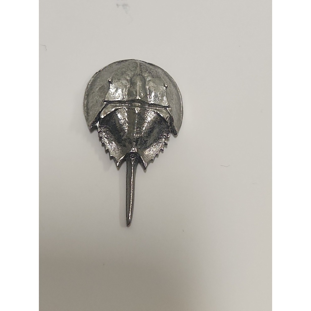 GG Harris Pewter Horseshoe Crab Pin 2002